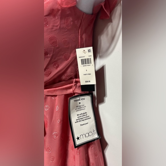 City Studio Pink Asymmetrical Off-Shoulder Mini Dress Size 0 New with tags - Picture 6 of 10